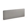 Pöytäsermi ZONE Mustat kiinnikkeet, 2000x650x36 mm, kangas Rivet, hopeanharmaa