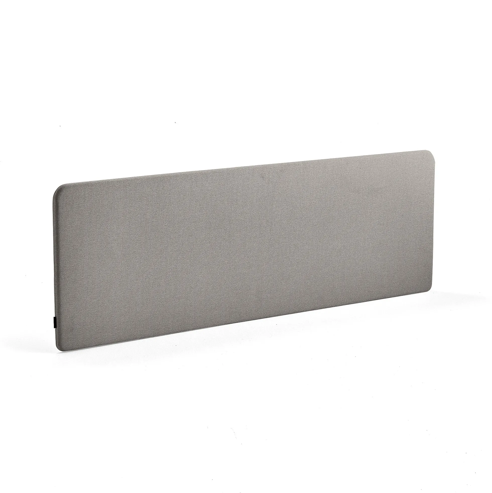Pöytäsermi ZONE Mustat kiinnikkeet, 2000x650x36 mm, kangas Rivet, hopeanharmaa