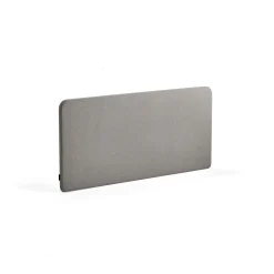 Pöytäsermi ZONE Mustat kiinnikkeet, 1400x650x36 mm, kangas Rivet, hopeanharmaa