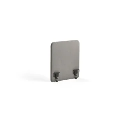 Pöytäsermi ZONE Mustat kiinnikkeet, 600x650x36 mm, kangas Rivet, hopeanharmaa