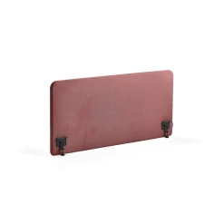 Pöytäsermi ZONE Mustat kiinnikkeet, 1400x650x36 mm, kangas Rivet, luumu
