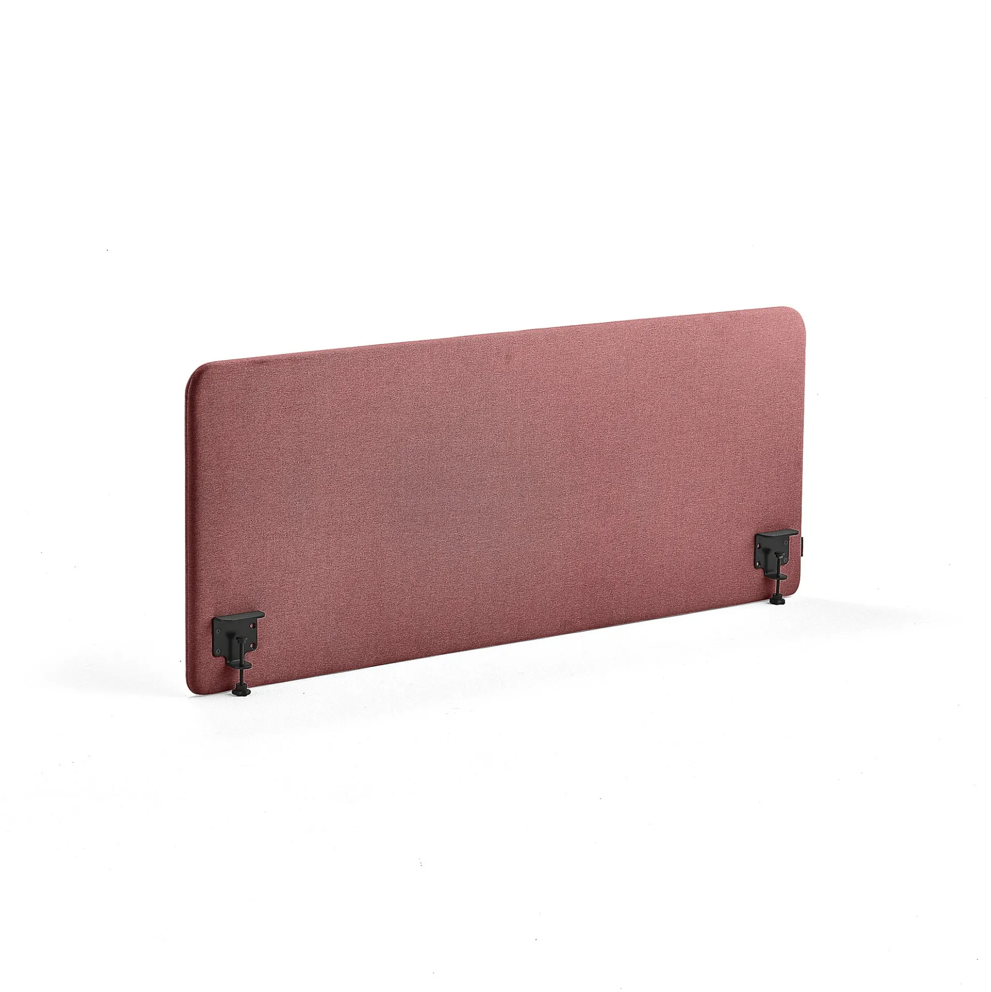 Pöytäsermi ZONE Mustat kiinnikkeet, 1600x650x36 mm, kangas Rivet, luumu