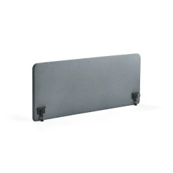 Pöytäsermi ZONE Mustat kiinnikkeet, 1600x650x36 mm, kangas Rivet, siniharmaa