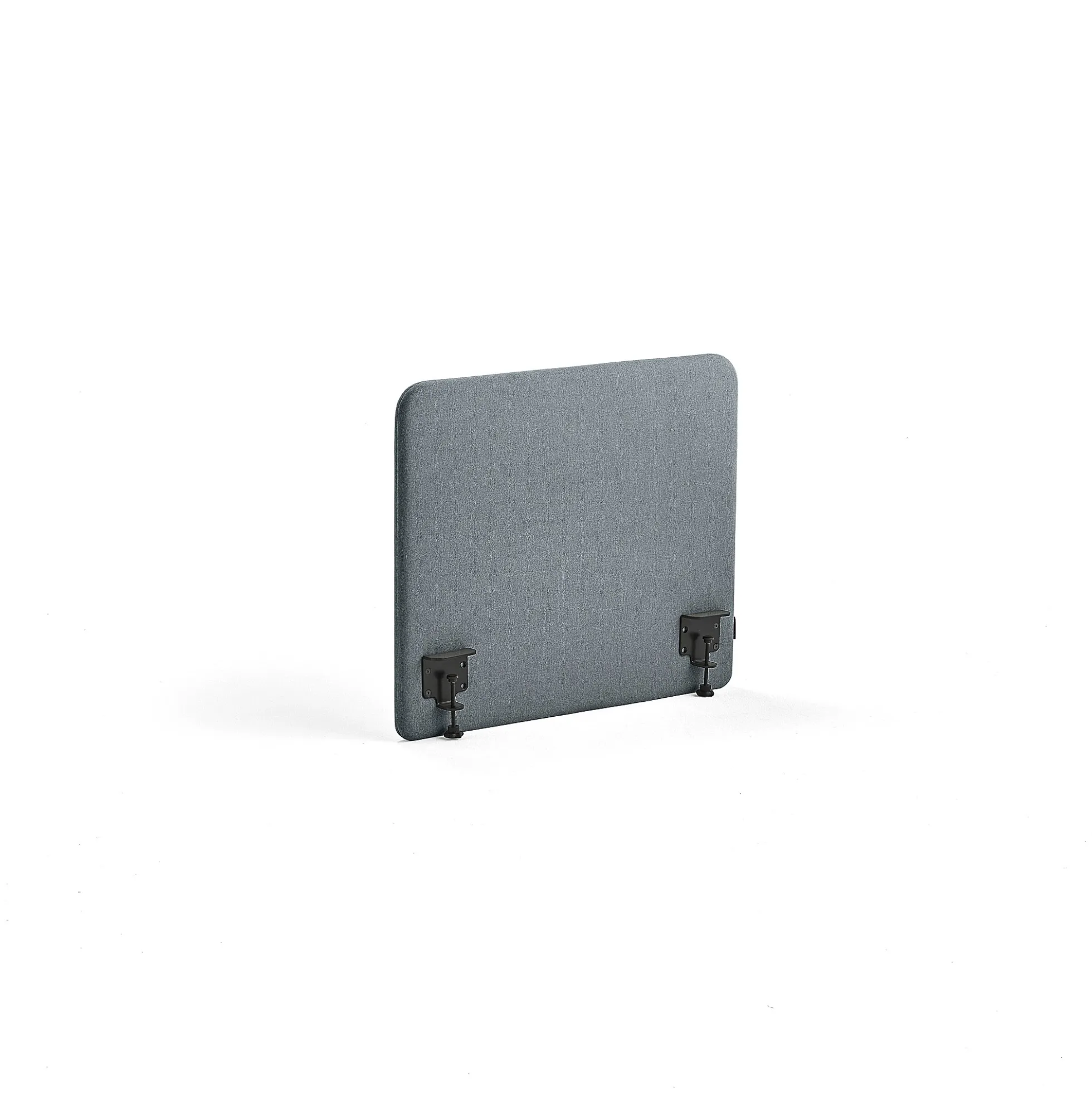Pöytäsermi ZONE Mustat kiinnikkeet, 800x650x36 mm, kangas Rivet, siniharmaa