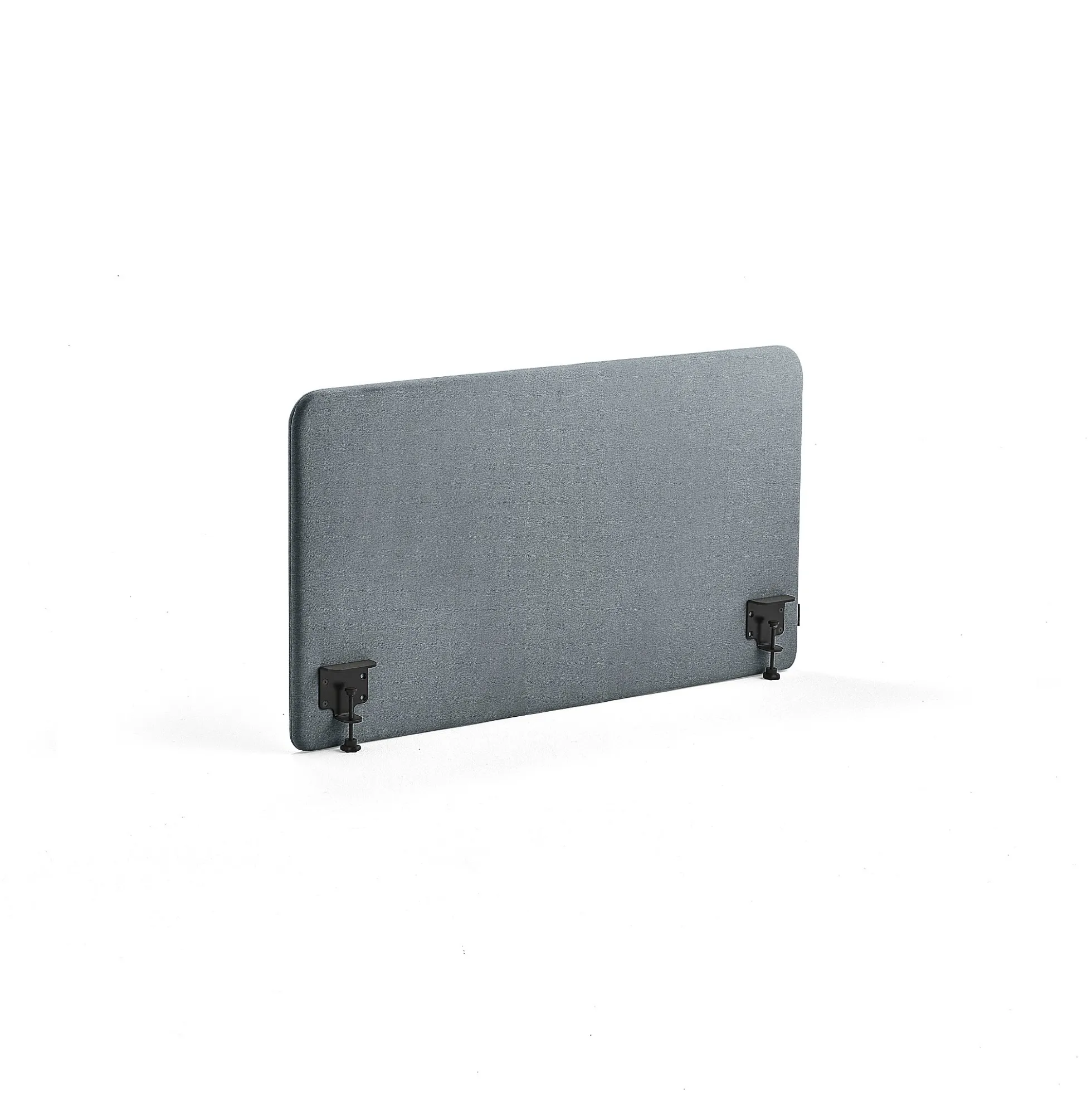 Pöytäsermi ZONE Mustat kiinnikkeet, 1200x650x36 mm, kangas Rivet, siniharmaa