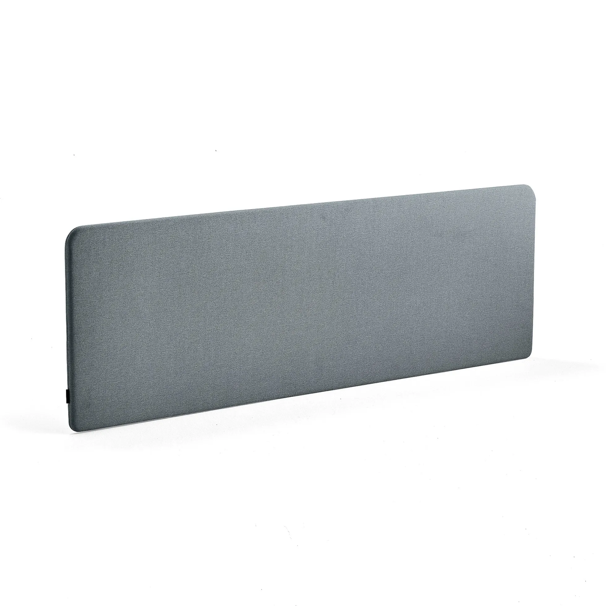 Pöytäsermi ZONE Mustat kiinnikkeet, 2000x650x36 mm, kangas Rivet, siniharmaa