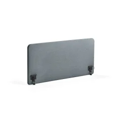 Pöytäsermi ZONE Mustat kiinnikkeet, 1400x650x36 mm, kangas Rivet, siniharmaa