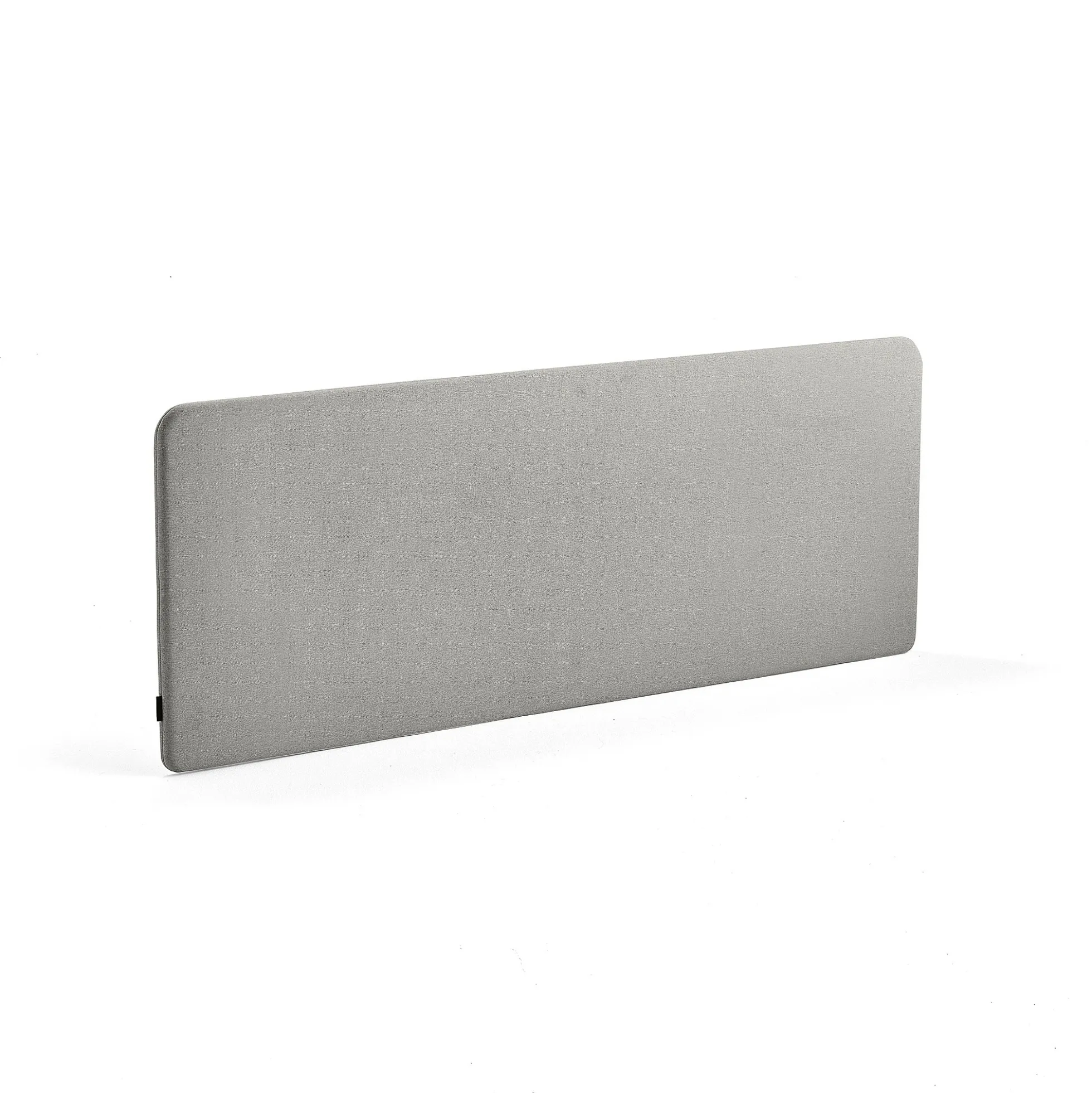 Pöytäsermi ZONE Valkoiset kiinnikkeet, 1800x650x30 mm, kangas Hush, vaaleanharmaa