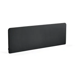 Pöytäsermi ZONE Valkoiset kiinnikkeet, 2000x650x30 mm, kangas Rivet, antrasiitinharmaa