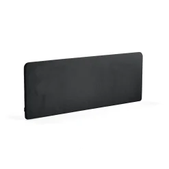 Pöytäsermi ZONE Valkoiset kiinnikkeet, 1800x650x30 mm, kangas Rivet, antrasiitinharmaa