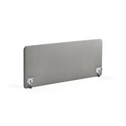 Pöytäsermi ZONE Valkoiset kiinnikkeet, 1600x650x30 mm, kangas Rivet, hopeanharmaa