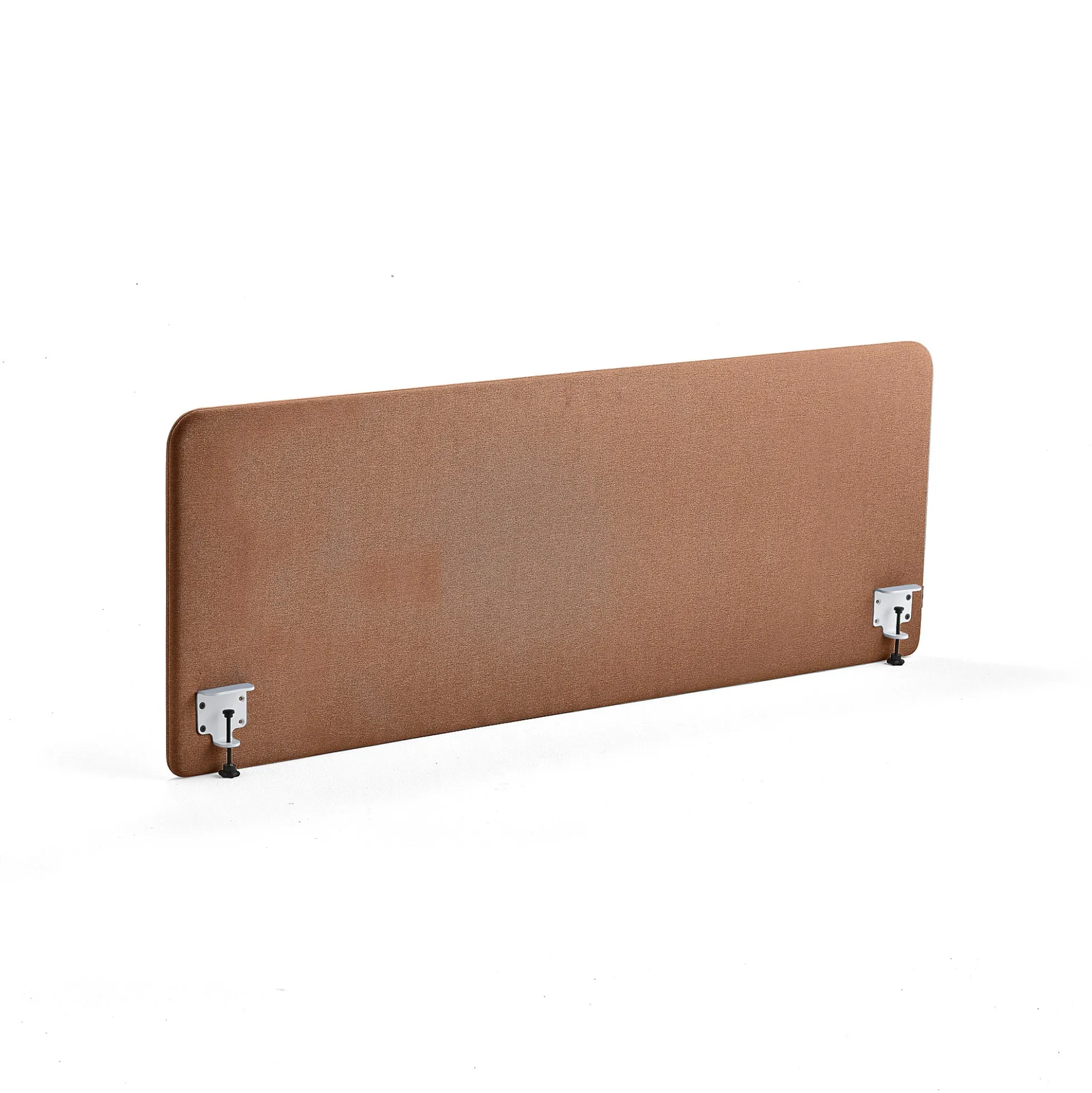 Pöytäsermi ZONE Valkoiset kiinnikkeet, 1800x650x30 mm, kangas Rivet, kupari