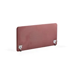 Pöytäsermi ZONE Valkoiset kiinnikkeet, 1400x650x30 mm, kangas Rivet, luumu