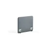 Pöytäsermi ZONE Valkoiset kiinnikkeet, 800x650x30 mm, kangas Rivet, siniharmaa