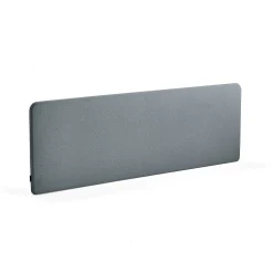 Pöytäsermi ZONE Valkoiset kiinnikkeet, 2000x650x30 mm, kangas Rivet, siniharmaa