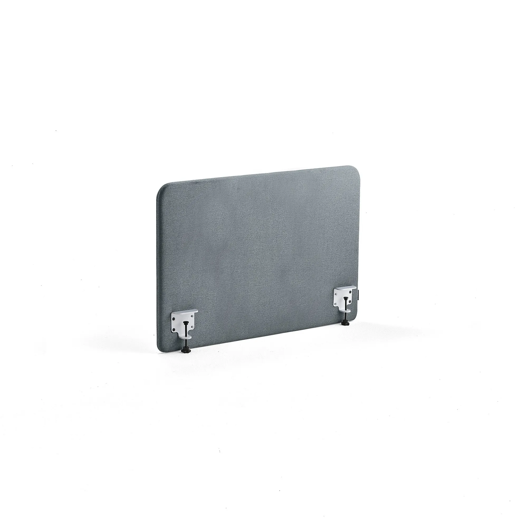 Pöytäsermi ZONE Valkoiset kiinnikkeet, 1000x650x30 mm, kangas Rivet, siniharmaa