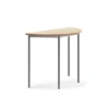 Pöytä SONITUS Ääntä vaimentava linoleumi, puoliympyrä, 1200x600x900 mm, beige, hopeanharmaa