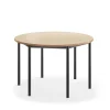 Pöytä SONITUS Ääntä vaimentava linoleumi, pyöreä, Ø1200x720 mm, beige, antrasiitinharmaa