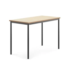 Pöytä SONITUS Ääntä vaimentava linoleumi, 1400x700x900 mm, beige, antrasiitinharmaa
