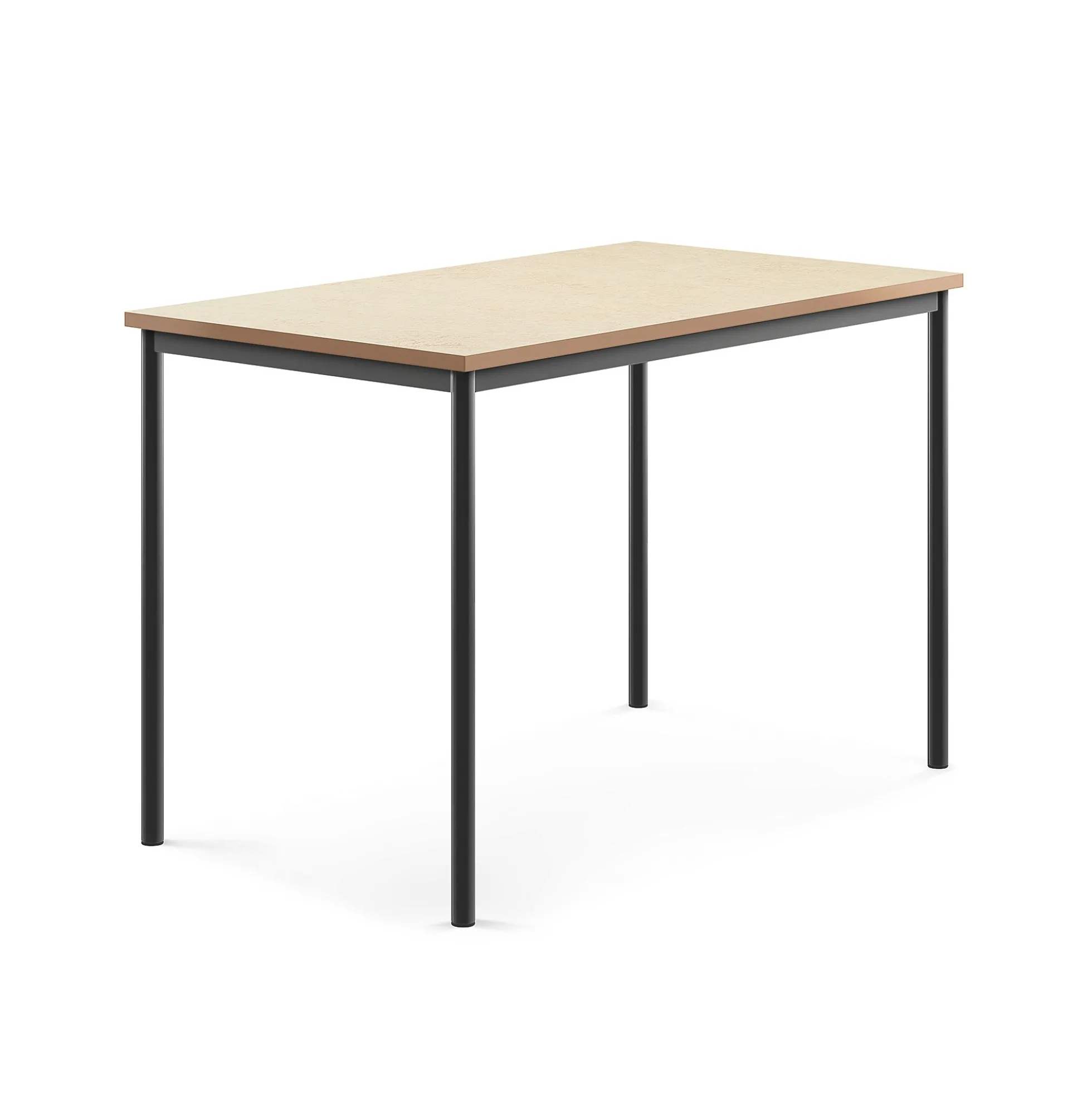 Pöytä SONITUS Ääntä vaimentava linoleumi, 1400x800x900 mm, beige, antrasiitinharmaa