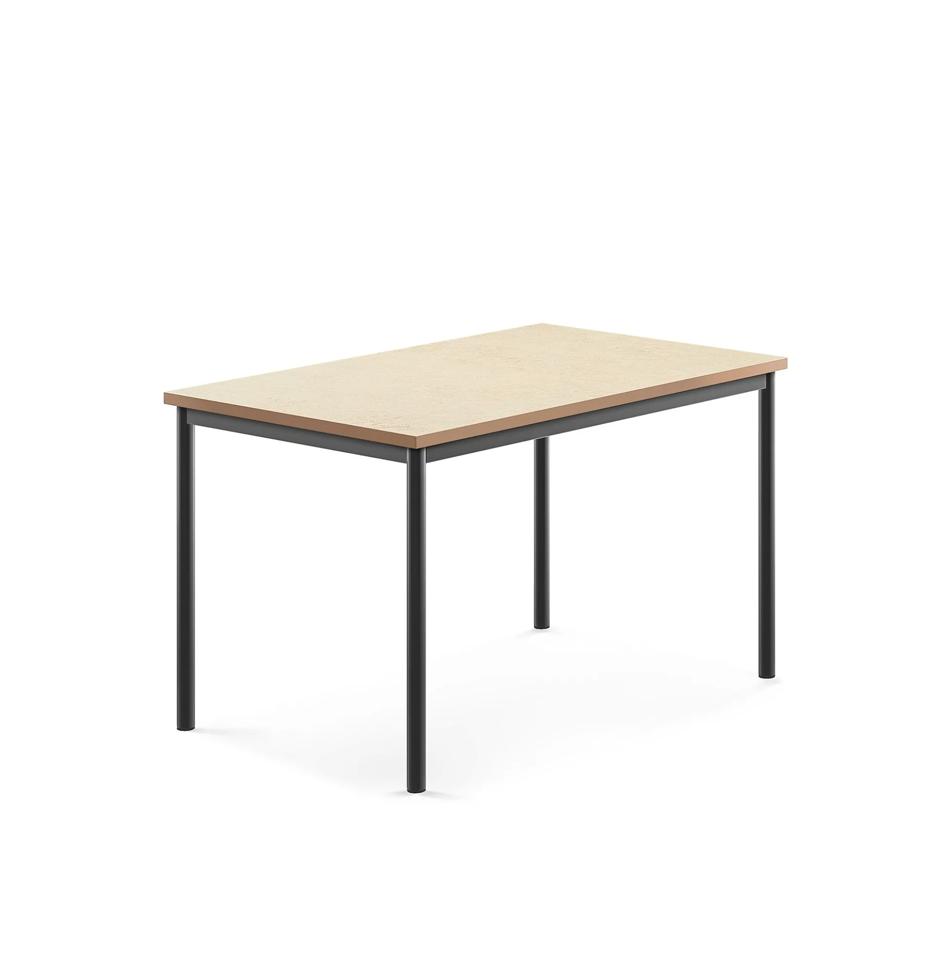 Pöytä SONITUS Ääntä vaimentava linoleumi, 1200x800x720 mm, beige, antrasiitinharmaa