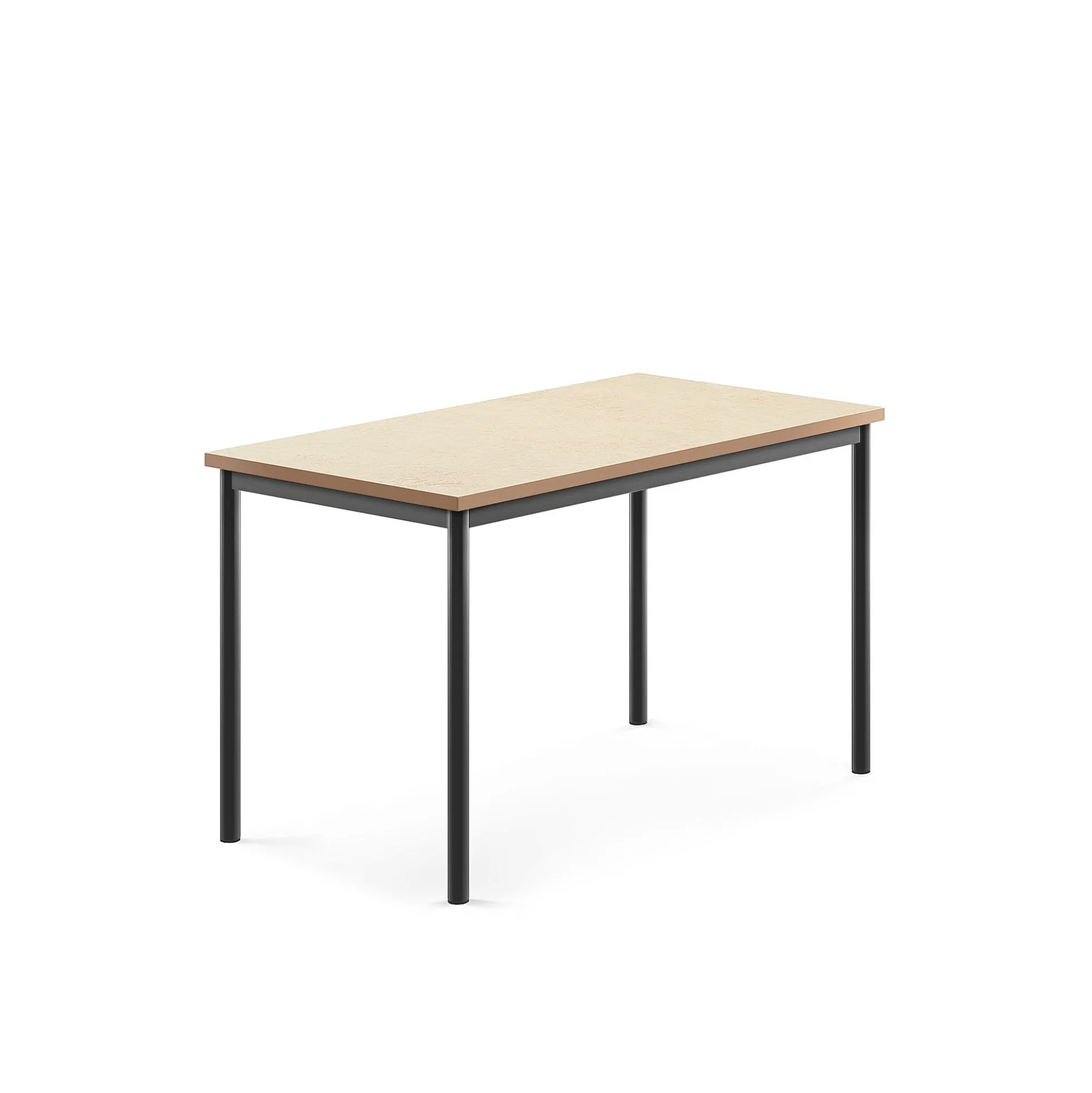 Pöytä SONITUS Ääntä vaimentava linoleumi, 1200x700x720 mm, beige, antrasiitinharmaa