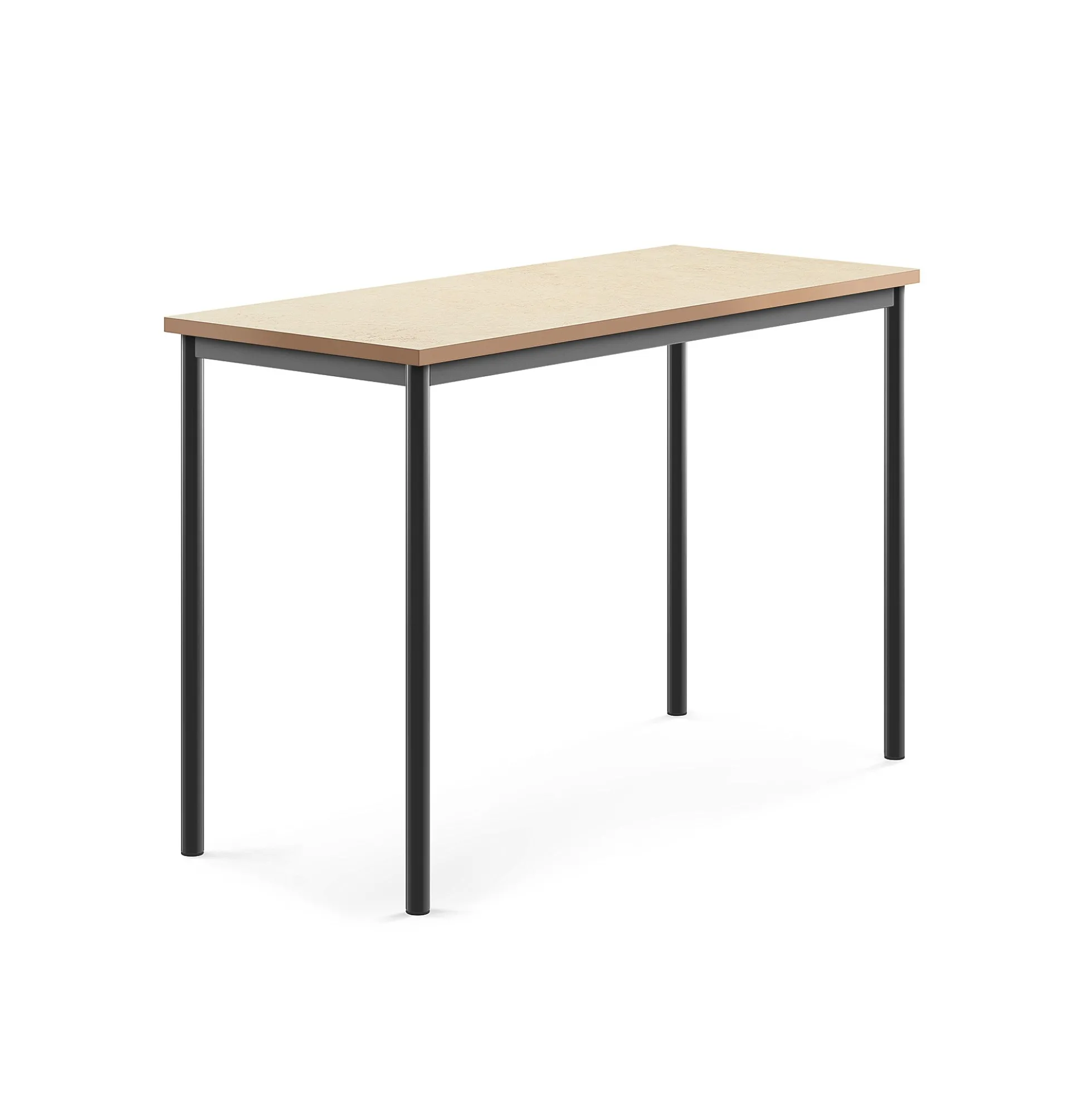 Pöytä SONITUS Ääntä vaimentava linoleumi, 1400x600x900 mm, beige, antrasiitinharmaa