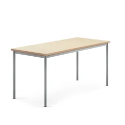 Pöytä SONITUS Ääntä vaimentava linoleumi, 1600x700x720 mm, beige, hopeanharmaa