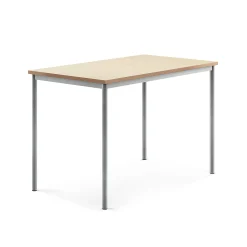 Pöytä SONITUS Ääntä vaimentava linoleumi, 1400x800x900 mm, beige, hopeanharmaa