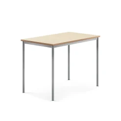 Pöytä SONITUS Ääntä vaimentava linoleumi, 1200x800x900 mm, beige, hopeanharmaa