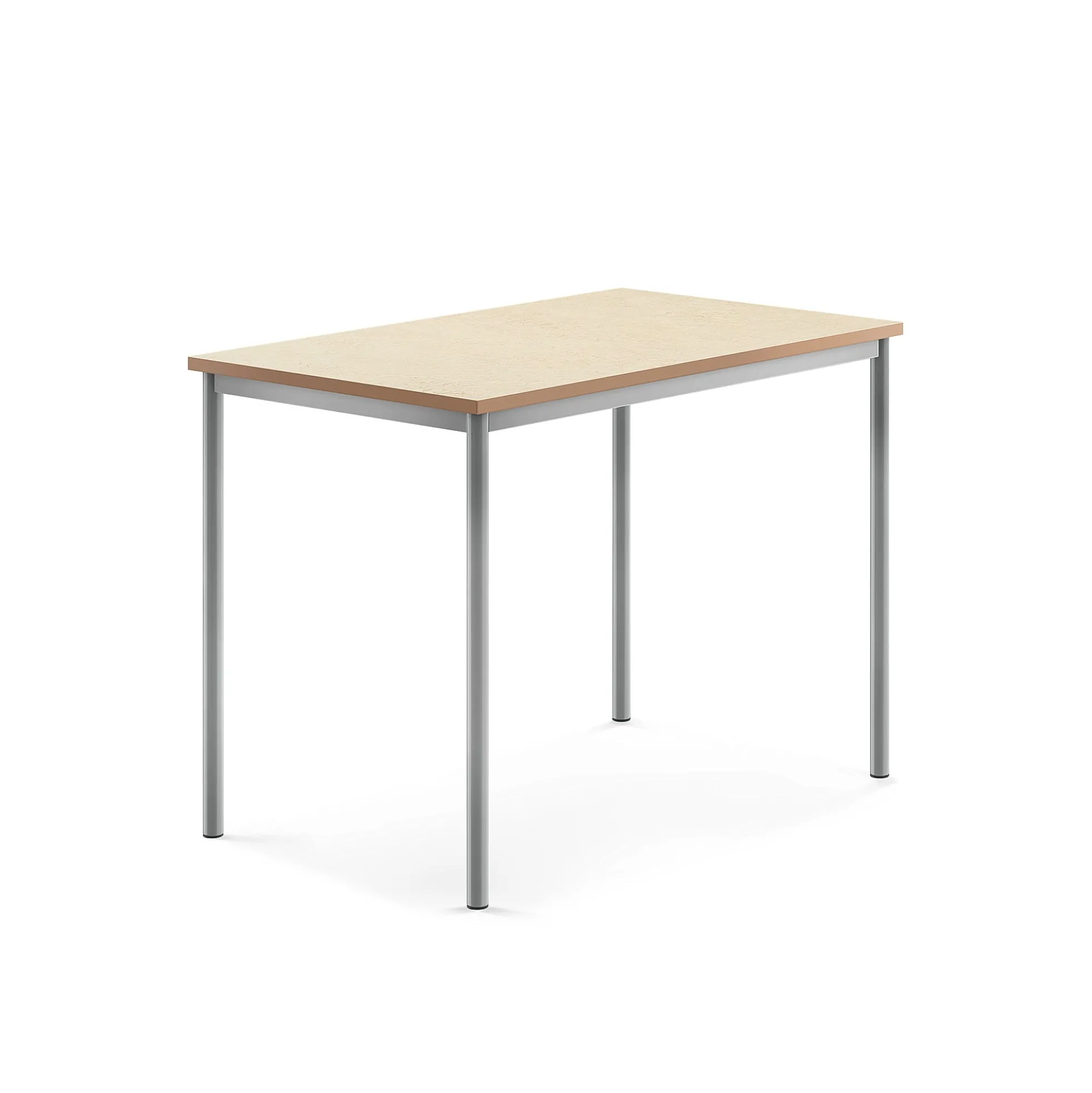 Pöytä SONITUS Ääntä vaimentava linoleumi, 1200x800x900 mm, beige, hopeanharmaa