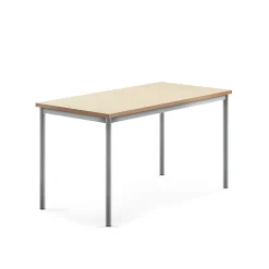Pöytä SONITUS Ääntä vaimentava linoleumi, 1400x700x720 mm, beige, hopeanharmaa