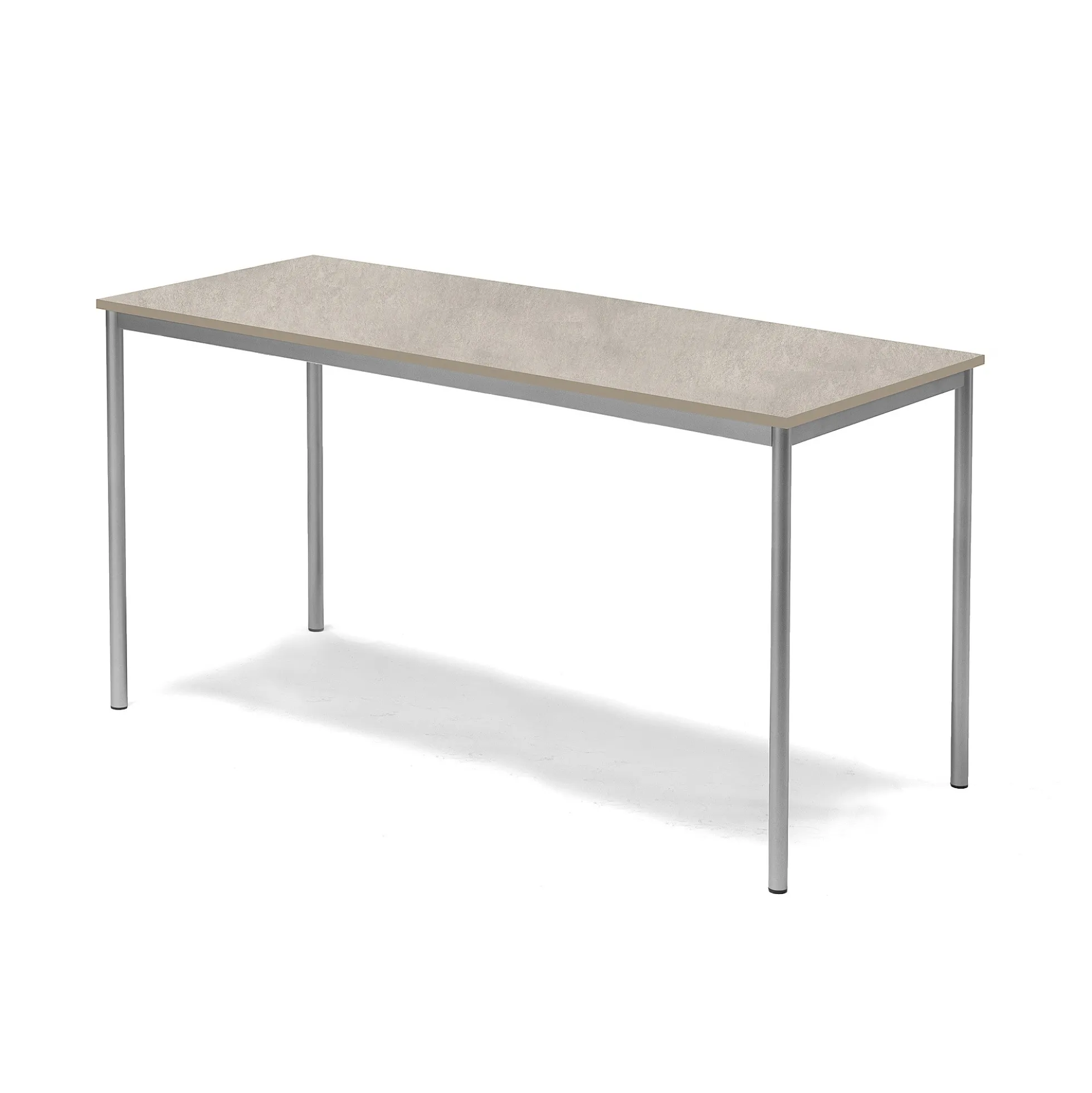 Pöytä SONITUS Ääntä vaimentava linoleumi, 1800x800x900 mm, beige, hopeanharmaa