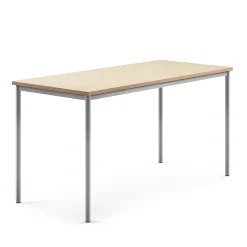 Pöytä SONITUS Ääntä vaimentava linoleumi, 1800x800x900 mm, beige, hopeanharmaa