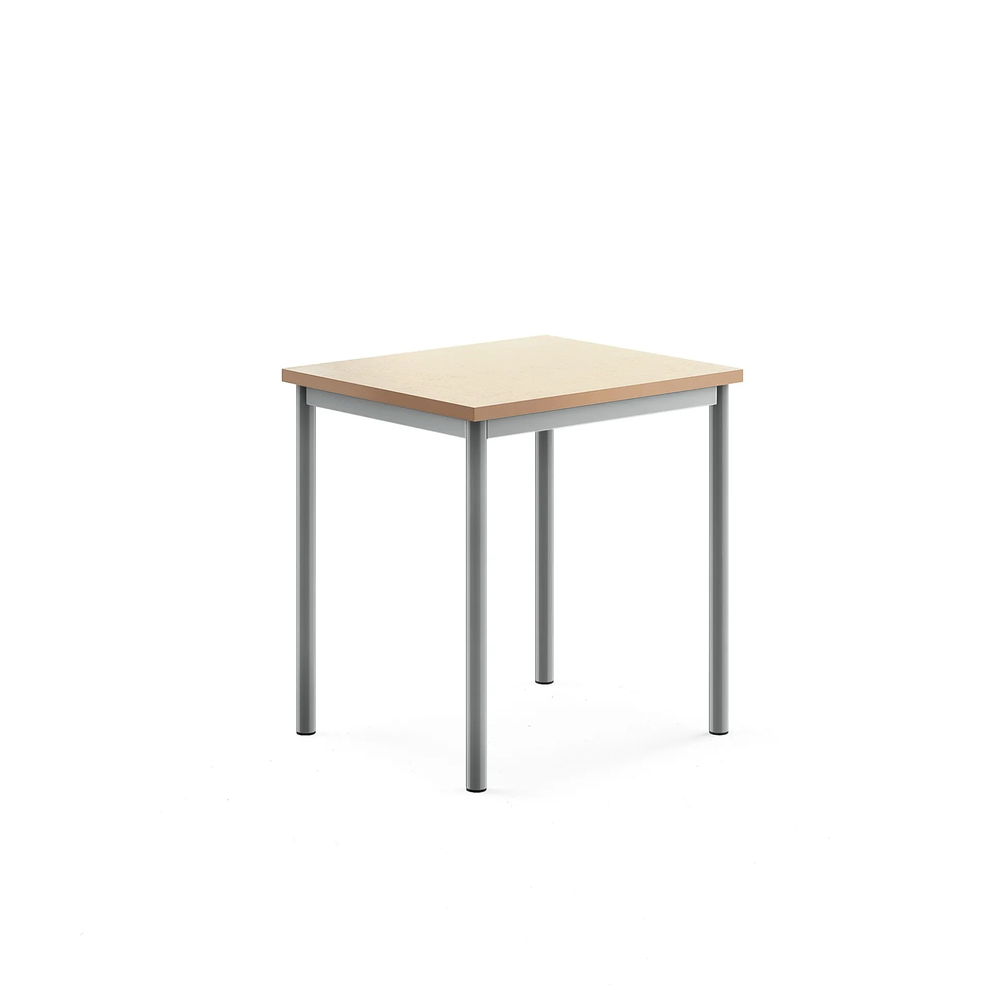 Pöytä SONITUS Ääntä vaimentava linoleumi, 700x600x720 mm, beige, hopeanharmaa