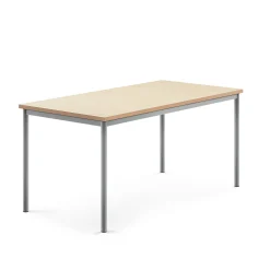 Pöytä SONITUS Ääntä vaimentava linoleumi, 1600x800x720 mm, beige, hopeanharmaa