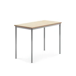 Pöytä SONITUS Ääntä vaimentava linoleumi, 1200x700x900 mm, beige, hopeanharmaa
