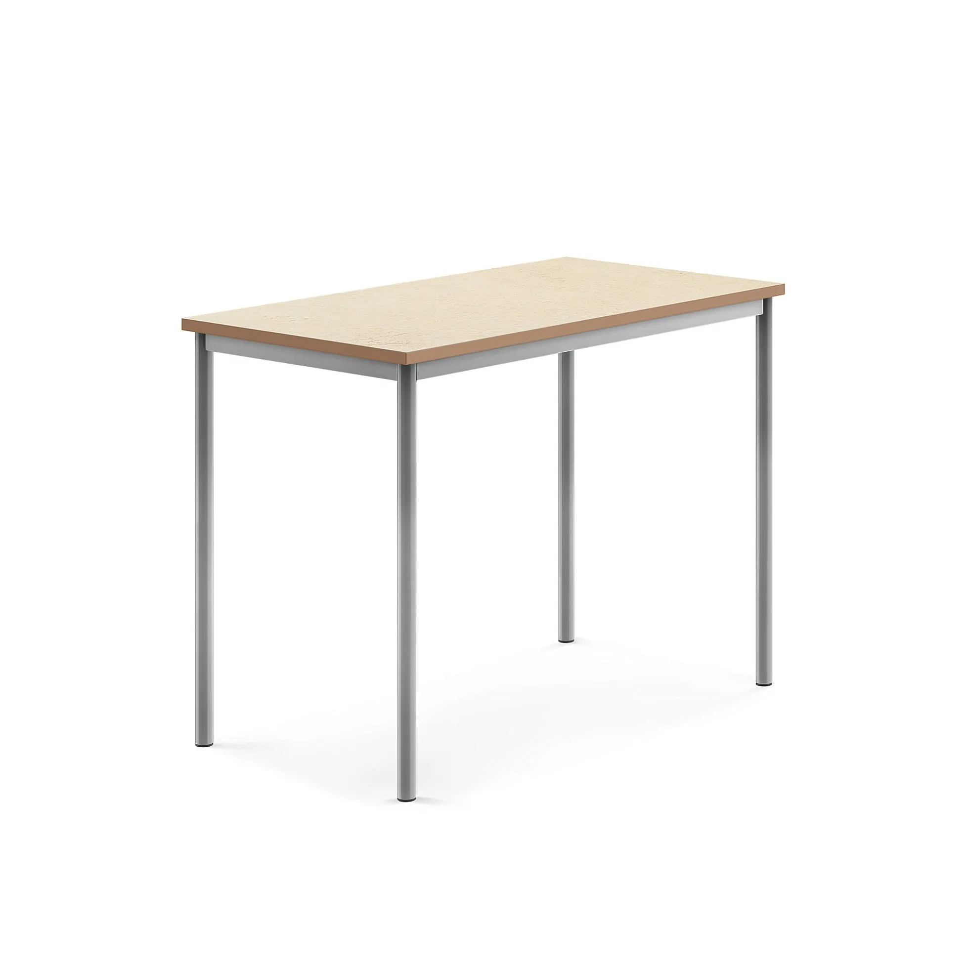 Pöytä SONITUS Ääntä vaimentava linoleumi, 1200x700x900 mm, beige, hopeanharmaa