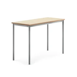 Pöytä SONITUS Ääntä vaimentava linoleumi, 1400x600x900 mm, beige, hopeanharmaa
