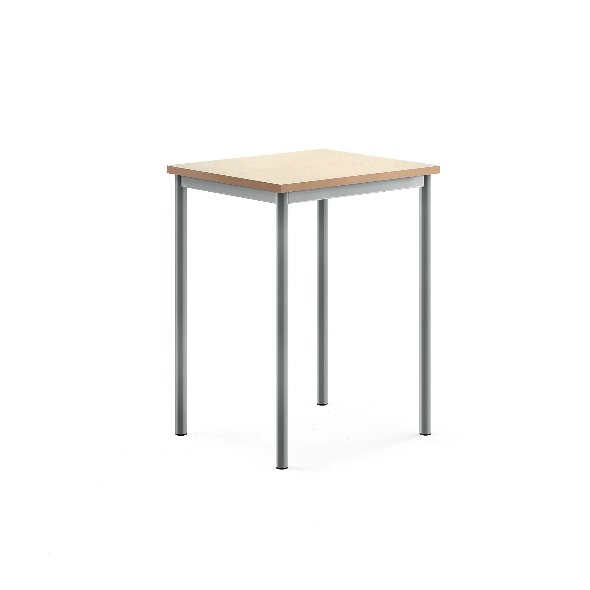 Pöytä SONITUS Ääntä vaimentava linoleumi, 700x600x900 mm, beige, hopeanharmaa