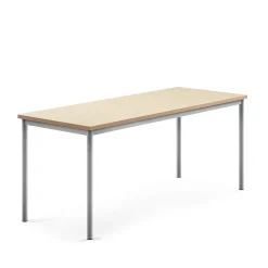 Pöytä SONITUS Ääntä vaimentava linoleumi, 1800x700x720 mm, beige, hopeanharmaa