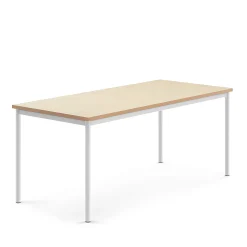 Pöytä SONITUS Ääntä vaimentava linoleumi, 1800x800x720 mm, beige, valkoinen