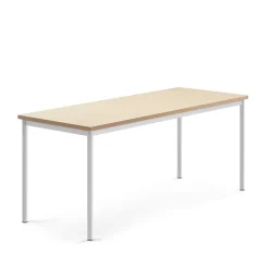 Pöytä SONITUS Ääntä vaimentava linoleumi, 1800x700x720 mm, beige, valkoinen
