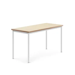 Pöytä SONITUS Ääntä vaimentava linoleumi, 1400x600x720 mm, beige, valkoinen