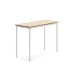 Pöytä SONITUS Ääntä vaimentava linoleumi, 1200x600x900 mm, beige, valkoinen