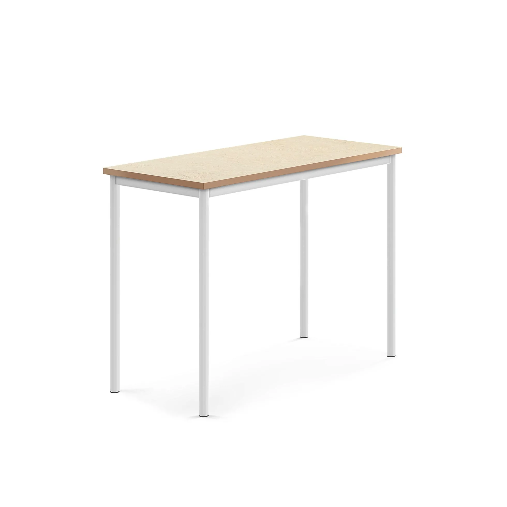 Pöytä SONITUS Ääntä vaimentava linoleumi, 1200x600x900 mm, beige, valkoinen
