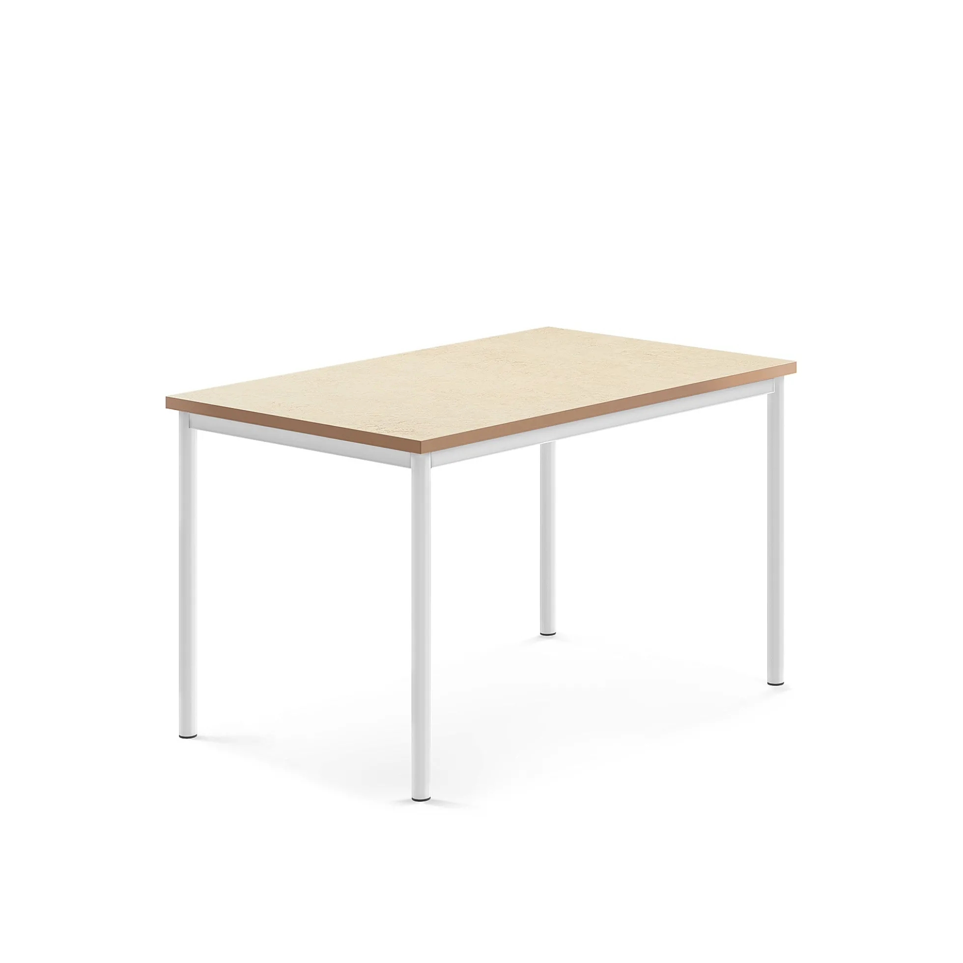Pöytä SONITUS Ääntä vaimentava linoleumi, 1200x800x720 mm, beige, valkoinen