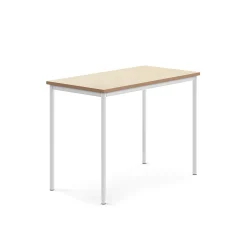 Pöytä SONITUS Ääntä vaimentava linoleumi, 1200x700x900 mm, beige, valkoinen