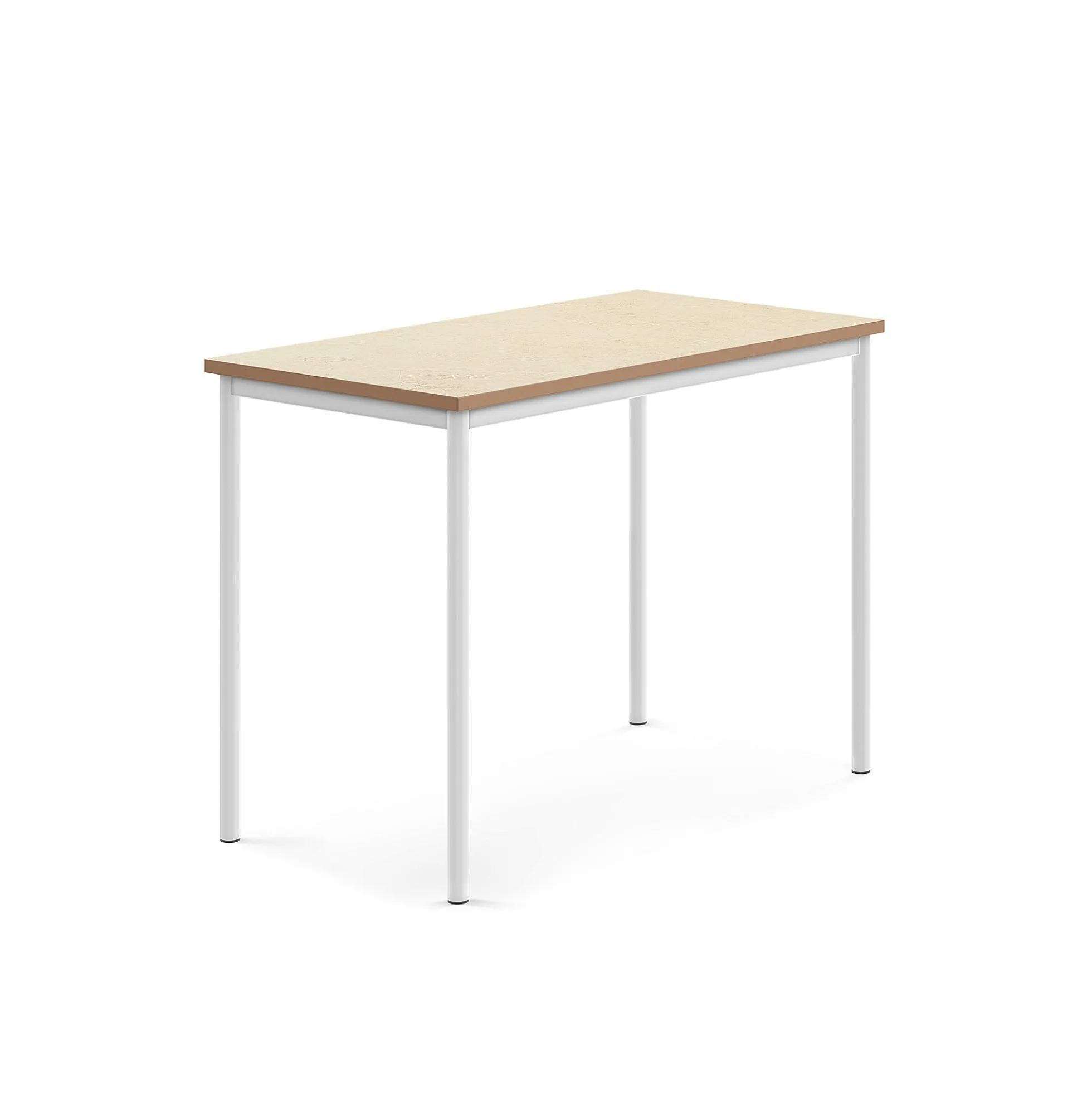 Pöytä SONITUS Ääntä vaimentava linoleumi, 1200x700x900 mm, beige, valkoinen