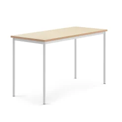 Pöytä SONITUS Ääntä vaimentava linoleumi, 1600x700x900 mm, beige, valkoinen